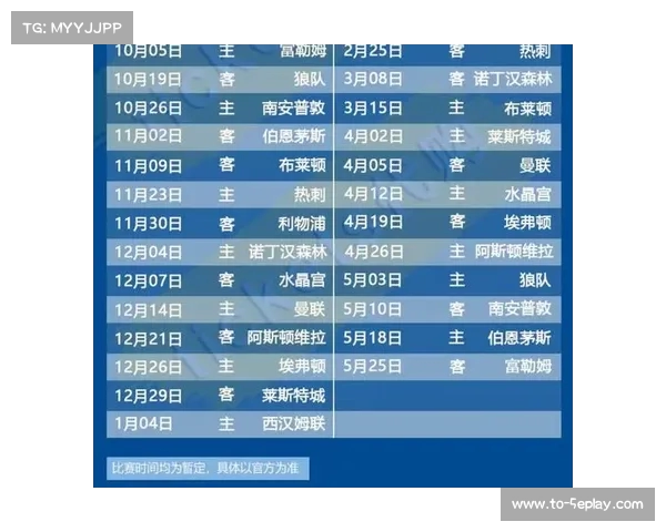 2025赛季英超联赛完整赛程及各大赛事进度分析